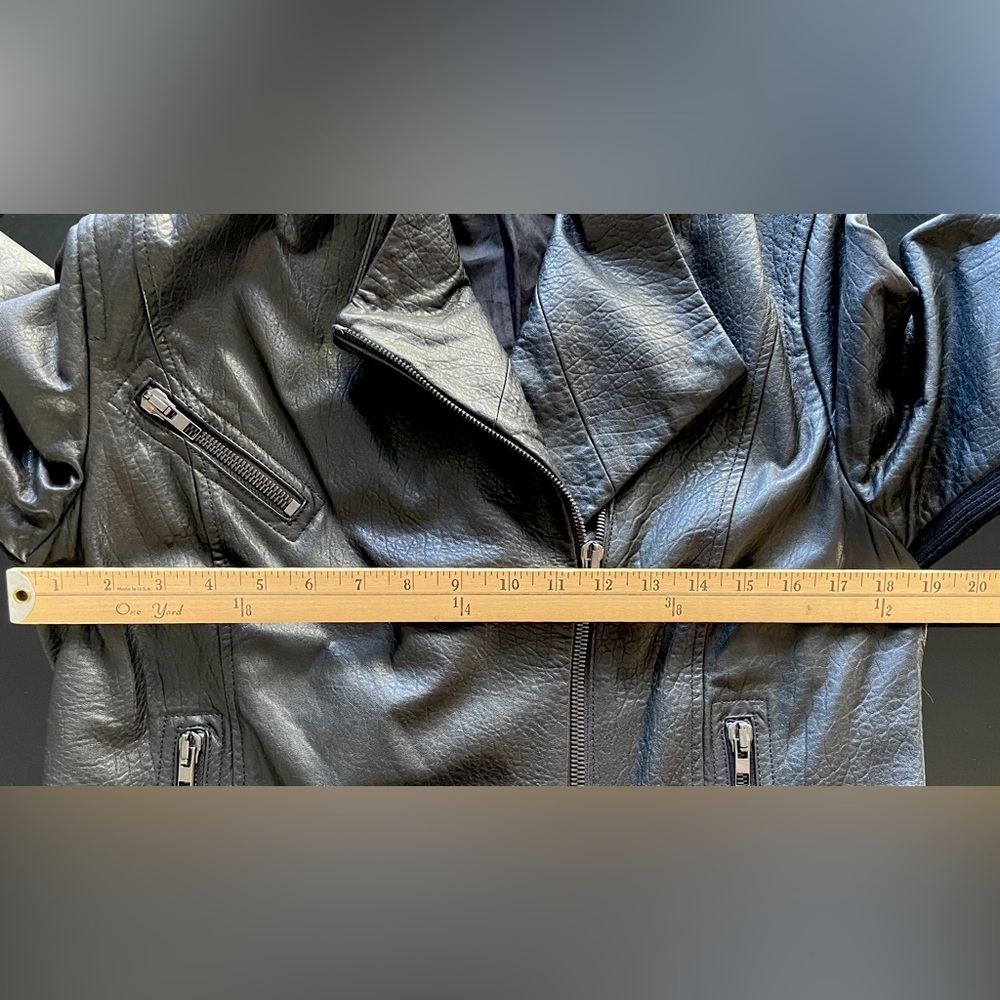 Vince Lamb Leather Biker Jacket Size Large - Picture 10 of 16